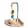Tiny corner wooden playstand
