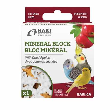 HARI bloc minéral pour petits oiseaux aux pommes