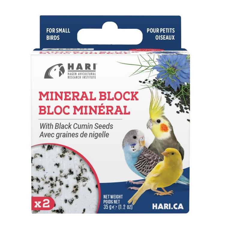 Hari bloc minéral pour petits oiseaux graines de nigelle
