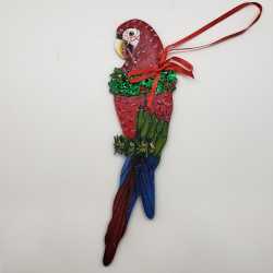 Green wing macaw Christmas...
